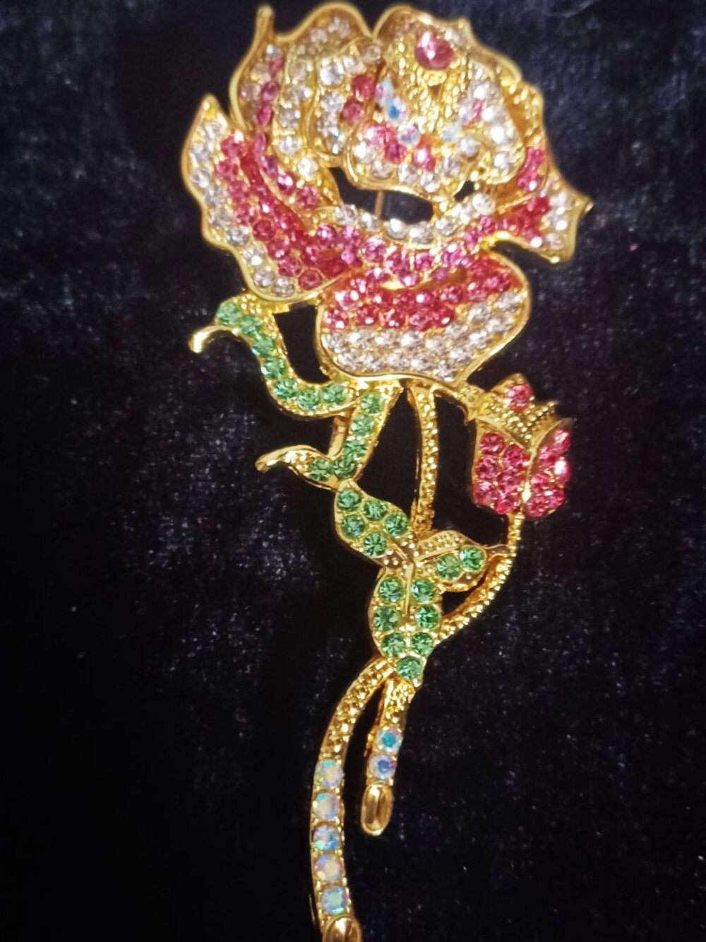 Large 4" Rose Brooch